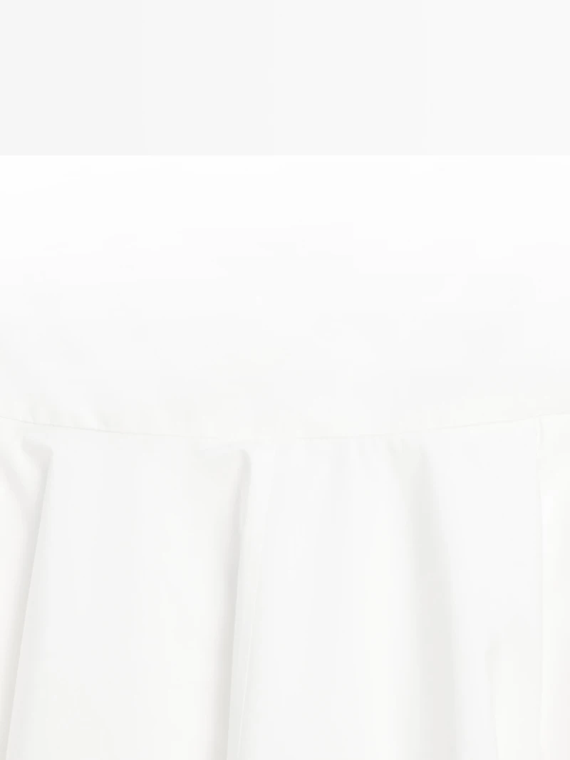 100% cotton midi skirt with yoke detail