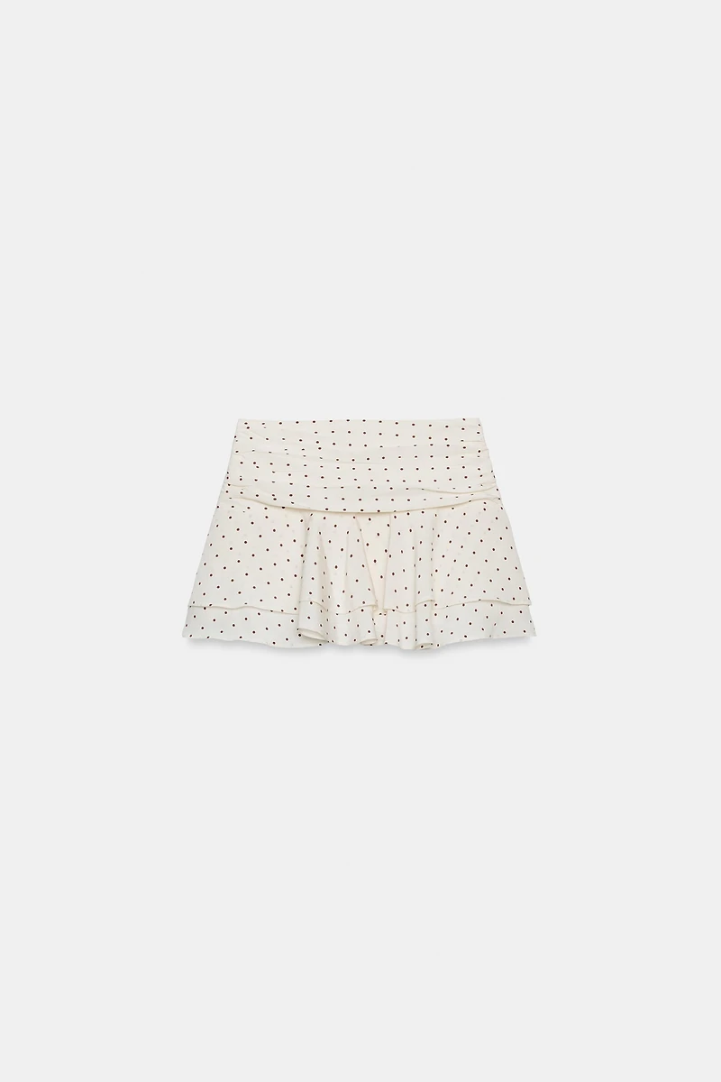 RUFFLED POLKA DOT SKORT