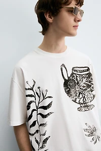 CONTRAST PRINT T-SHIRT