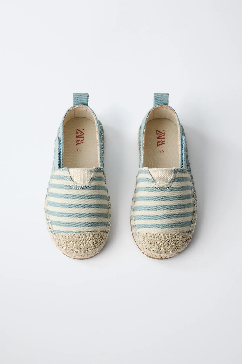 ESPADRILLES EN JUTE À RAYURES