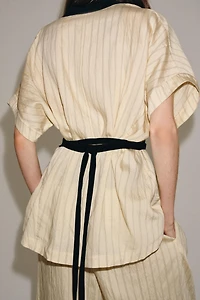 VESTE CROISÉE À RAYURES ZW COLLECTION