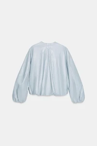 FAUX LEATHER BALLOON JACKET