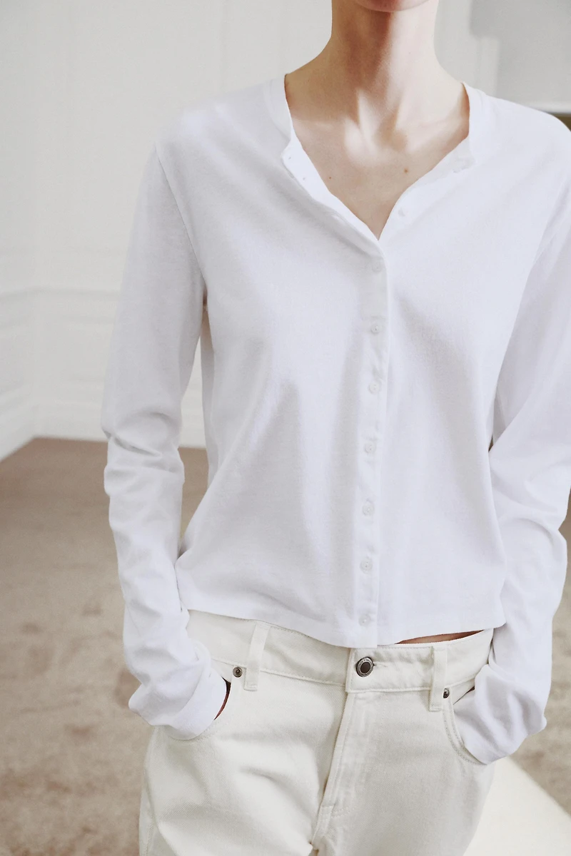 T-SHIRT 100% COTON BOUTONS