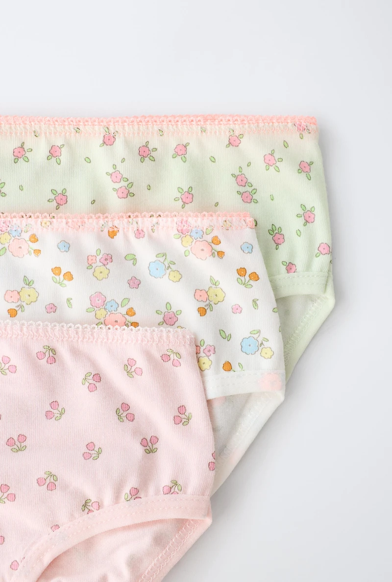 18M-6Y/ SIX-PACK OF FLORAL PRINT UNDERWEAR