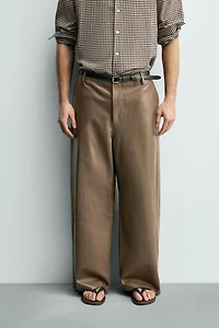 PANTALON BALLOON FIT EN CUIR