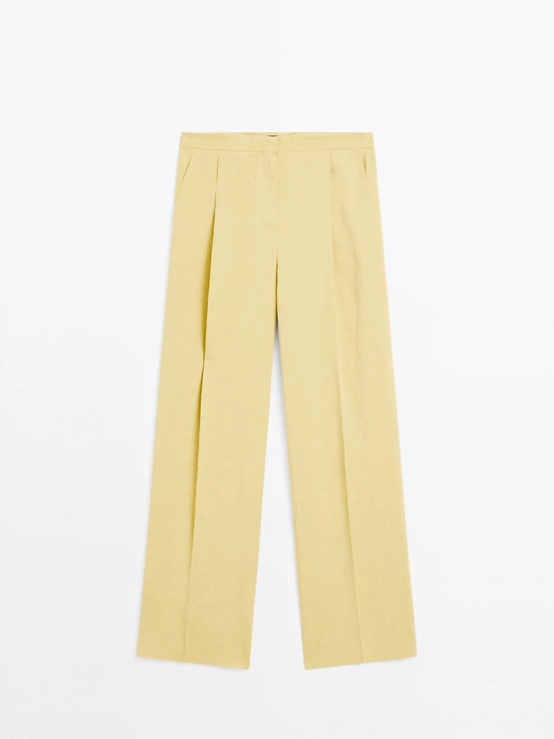 Suit trousers with dart detail