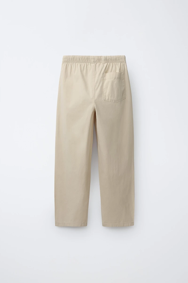 PANTALON DROIT EN POPELINE