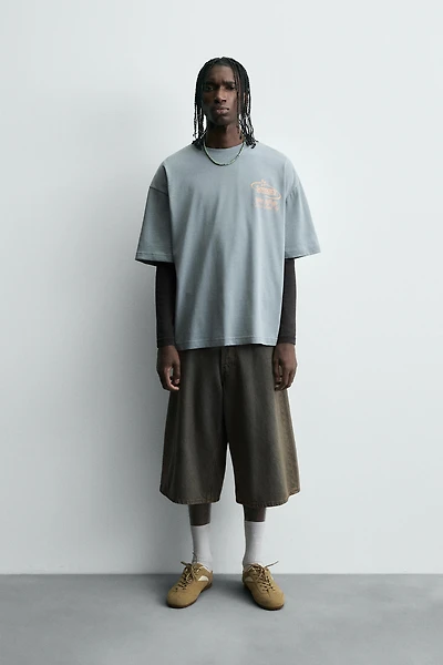 T-SHIRT IMPRIMÉ DÉLAVÉ