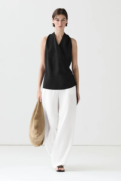Flowing 100% linen trousers