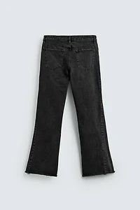 FLARE FIT RIPPED JEANS