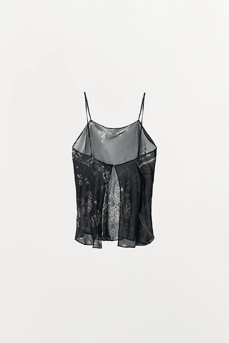 PRINTED STRAPPY TOP
