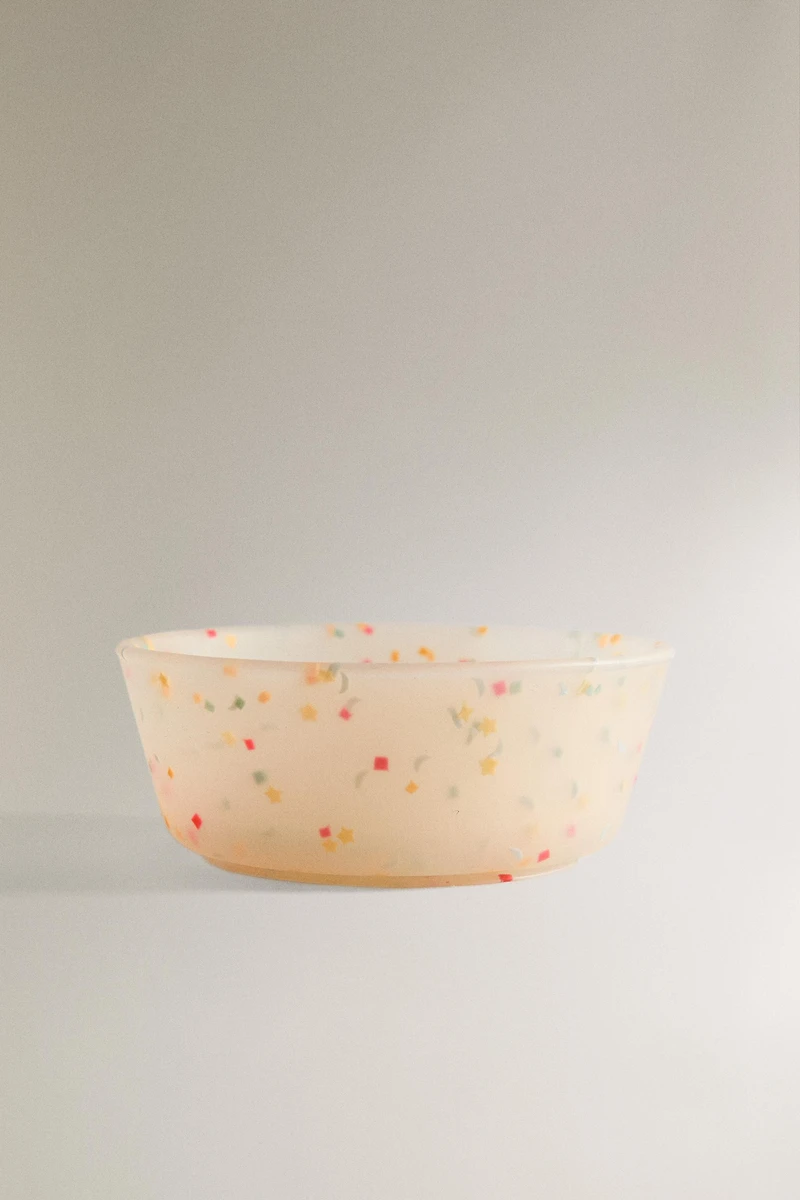 CHILDREN'S CONFETTI SILICONE BOWL