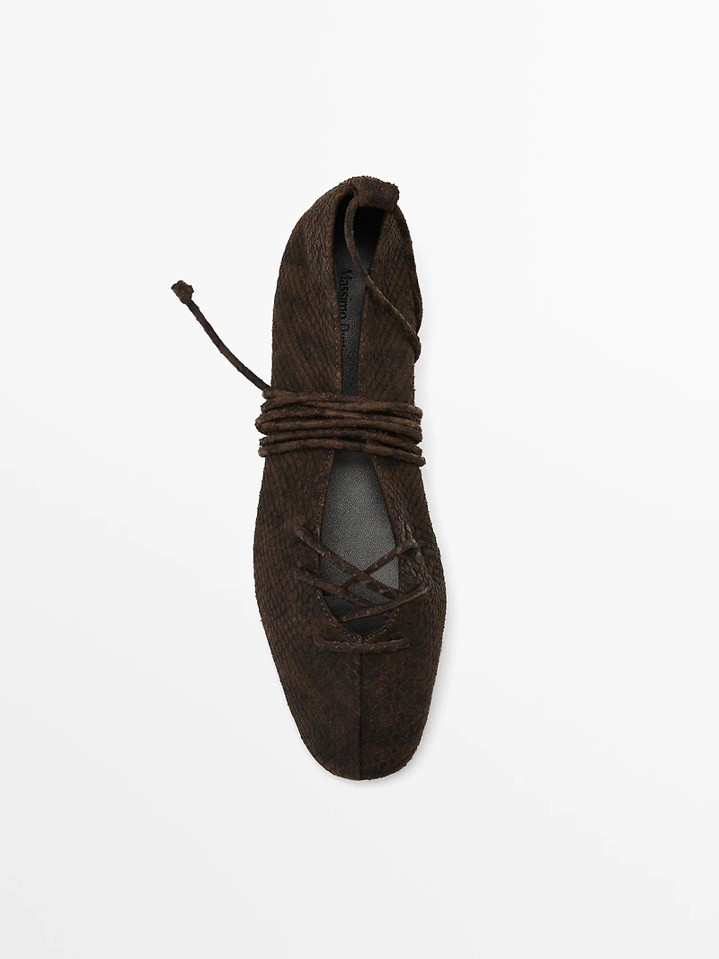 Ballerines imprimé nouées