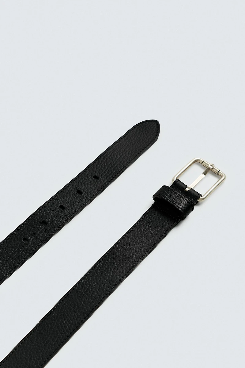 TOPSTITCH LEATHER BELT