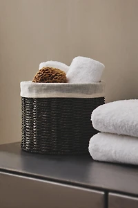 ROUND COTTON LINED BASKET
