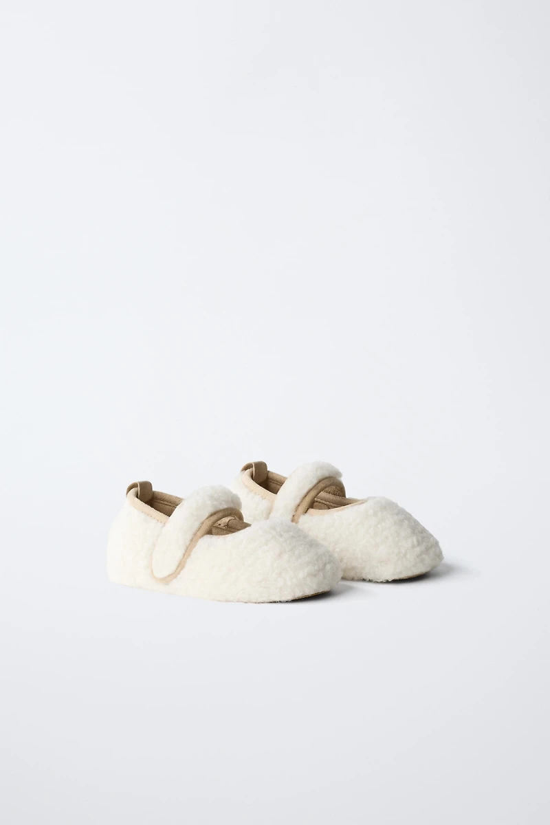 BALLERINES EFFET PEAU DE MOUTON
