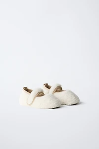 BALLERINES EFFET PEAU DE MOUTON