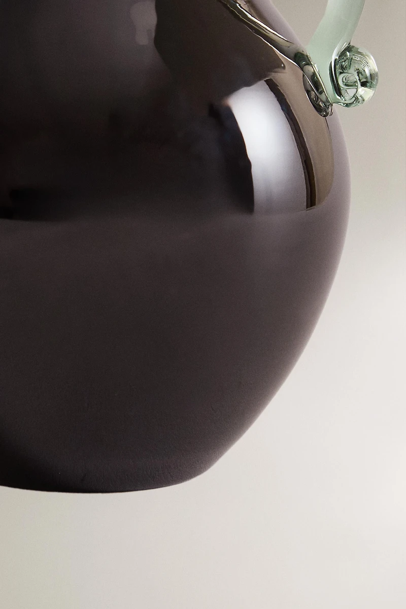 COLORED GLASS VASE