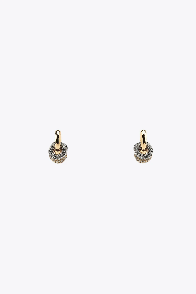 COMBINED SPARKLY HOOP EARRINGS