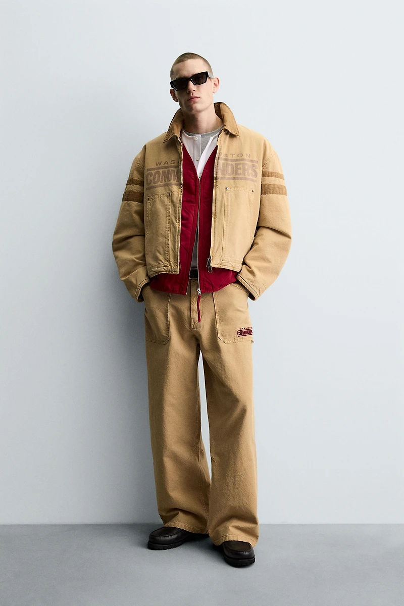 NFL WASHINGTON COMMANDERS EMBROIDERED PATCH BAGGY FIT PANTS