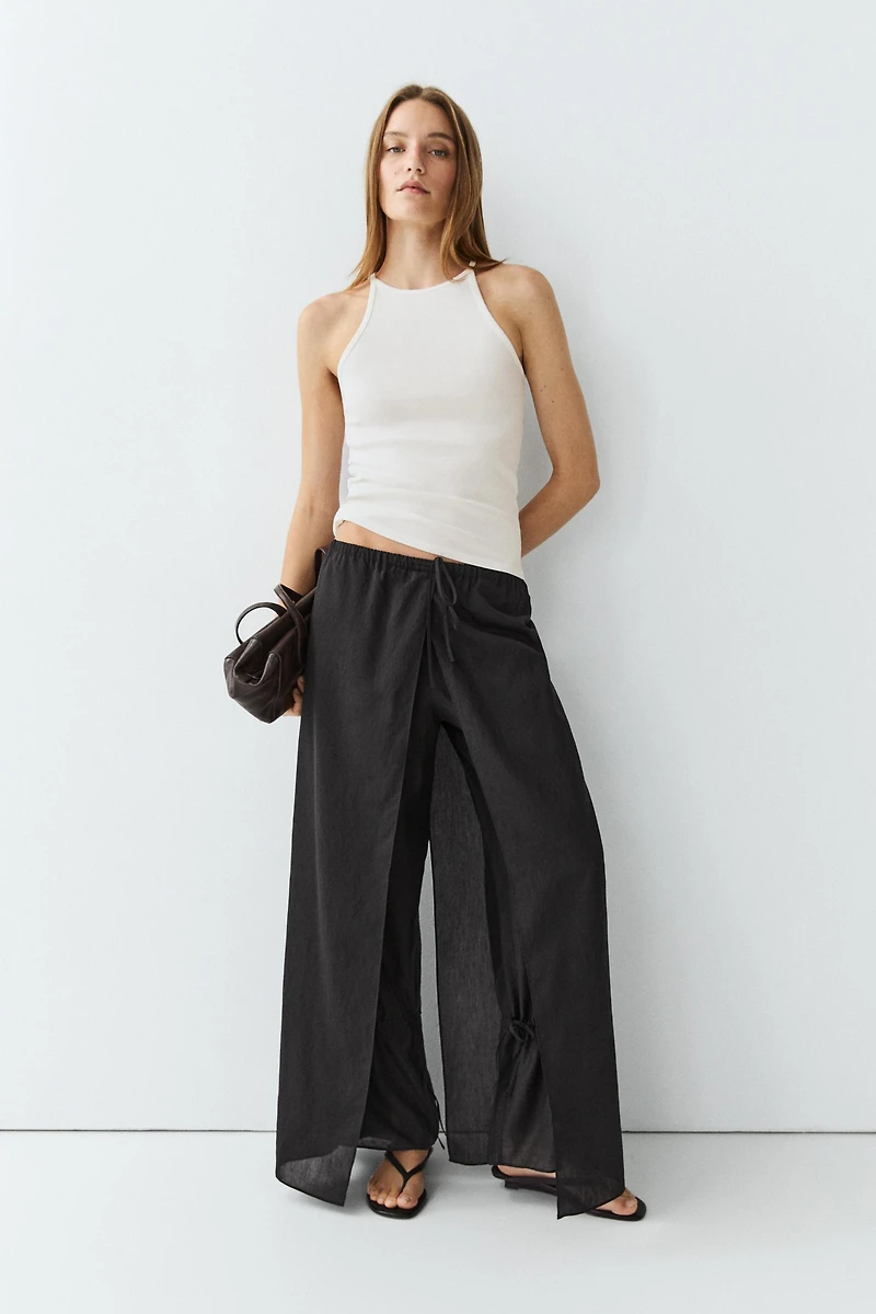 Pantalon superposé avec nœuds
