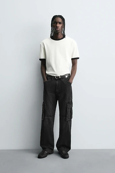 STRAIGHT FIT CARGO JEANS