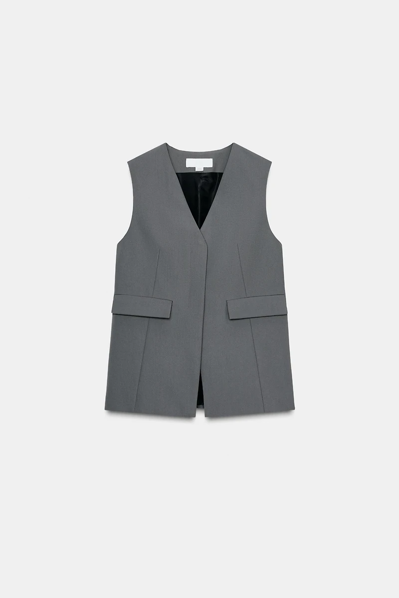 LONG DOUBLE BREASTED VEST