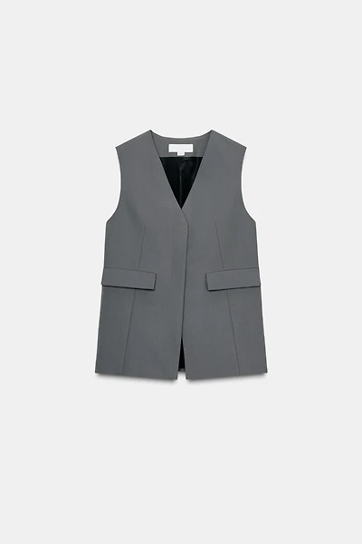 LONG DOUBLE BREASTED VEST
