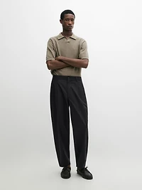 Pantalon double pince en coton