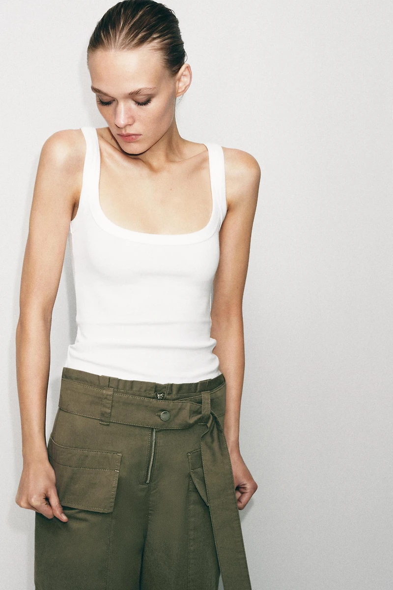 T-SHIRT COTON SANS MANCHES