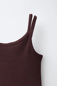 RIBBED TOP AND STRAIGHT PANTS SET