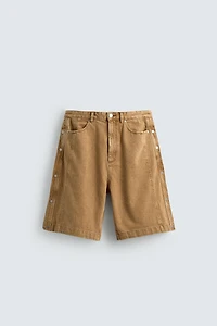 BUTTONED BAGGY FIT SHORTS