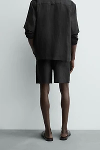 100% LINEN RELAXED FIT SHORTS