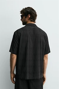 GEOMETRIC JACQUARD RELAXED FIT SHIRT