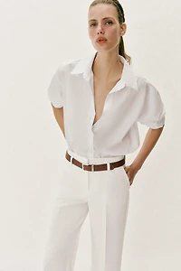 PANTALON AVEC REVERS ET CEINTURE
