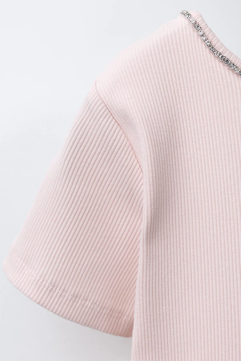 RIBBED JEWEL T-SHIRT