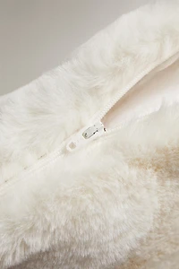 FAUX FUR THROW PILLOW COVER