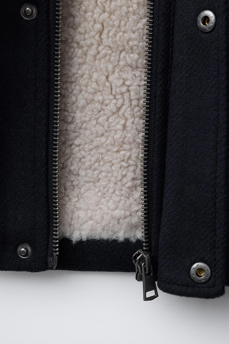 DUFFLE-COAT DOUBLURE EFFET MOUTON