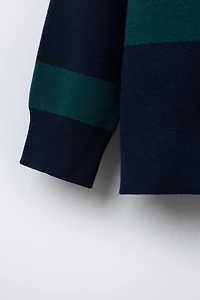 PULL POLO EN MAILLE VARSITY À RAYURES