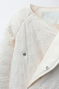FLORAL EMBROIDERY QUILTED ROMPER