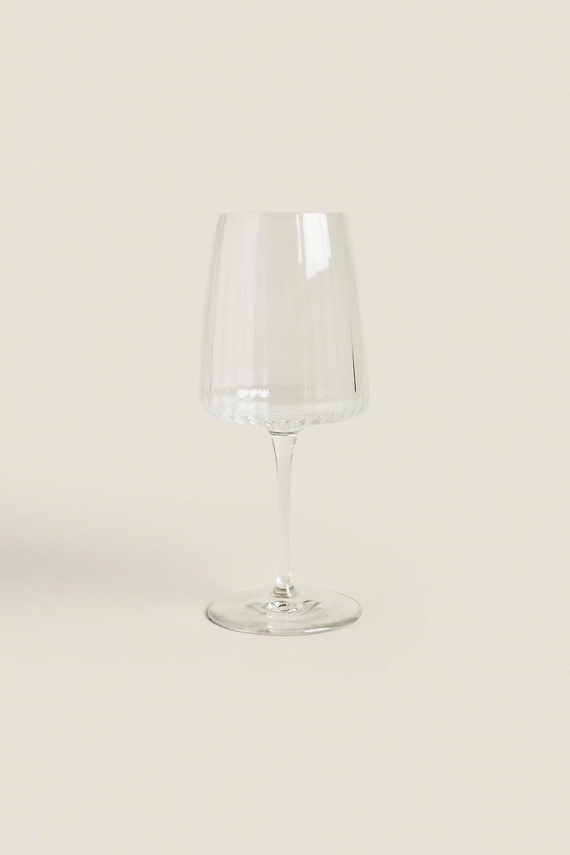 LARGE GLASS WITH LINES