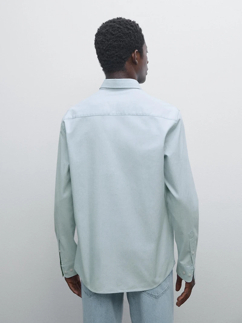 Denim slim-fit shirt