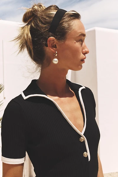 PEARL HOOP EARRINGS