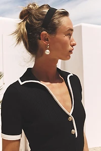 PEARL HOOP EARRINGS