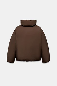 SHORT WATER AND WIND PROTECTION PUFFER ANORAK