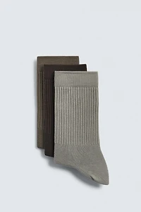 RIB SOCKS 3-PACK