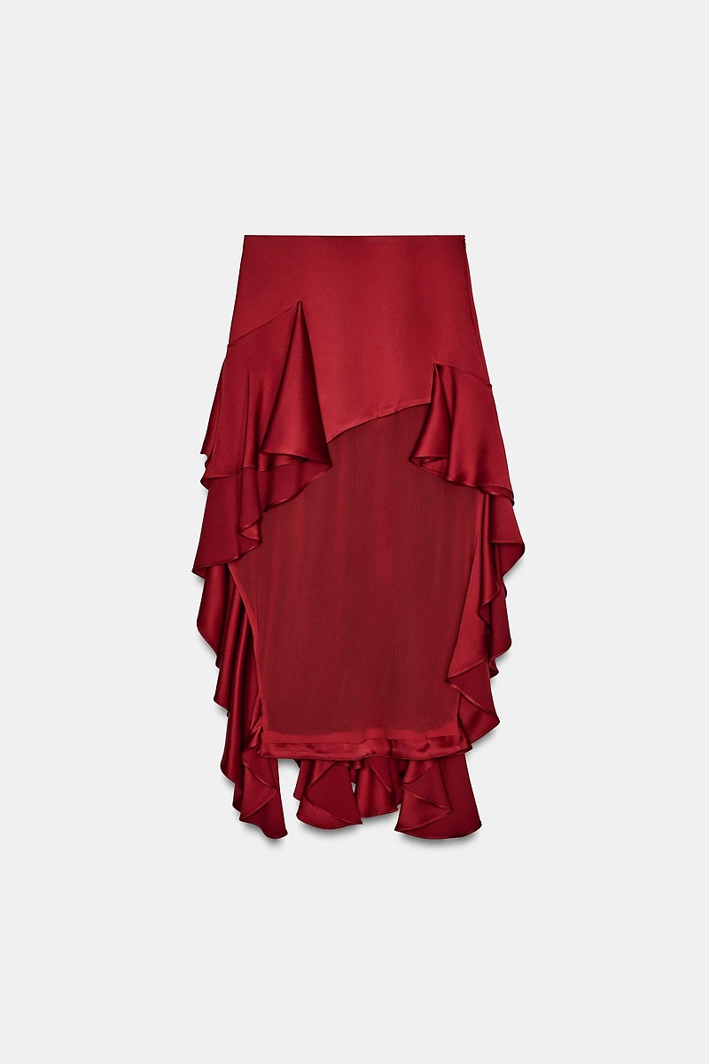 ASYMMETRIC RUFFLED SKIRT ZW COLLECTION