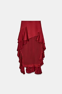 ASYMMETRIC RUFFLED SKIRT ZW COLLECTION