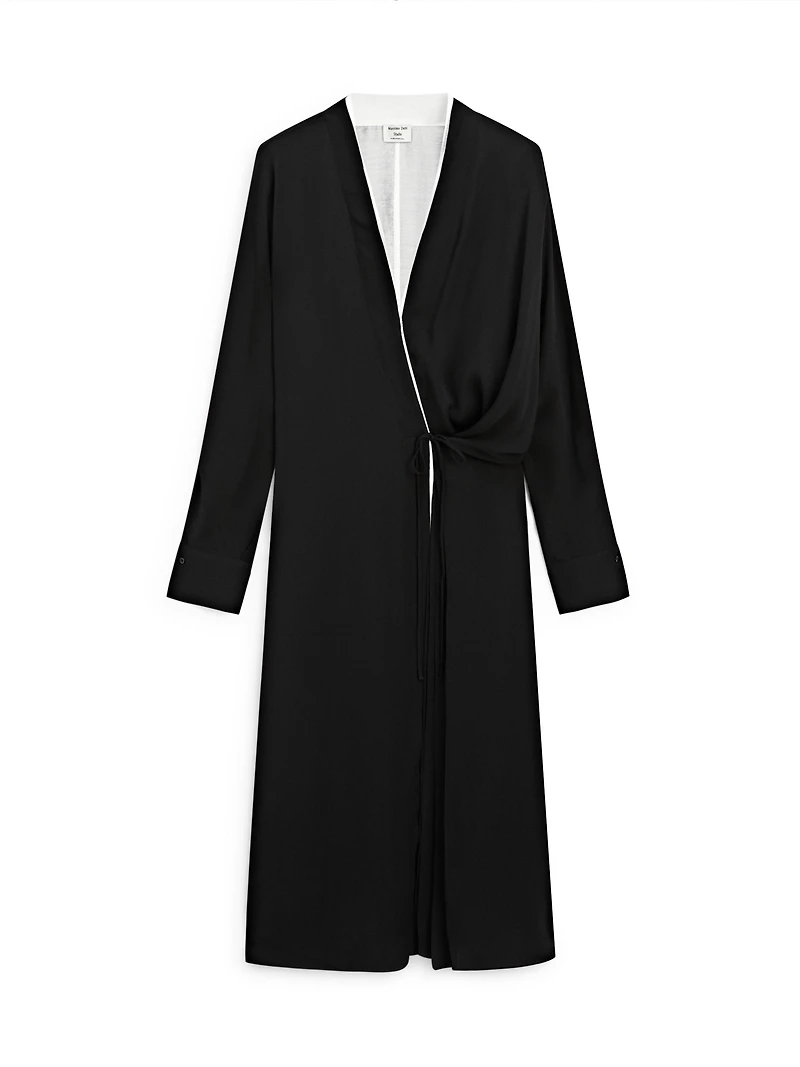 Robe fluide croisée à nouer - STUDIO