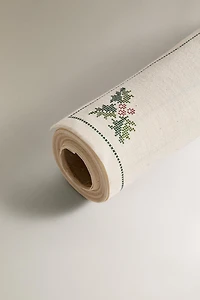 PACK ROULEAU SERVIETTES COTON FEUILLES DE HOUX NOËL (PACK DE 20)